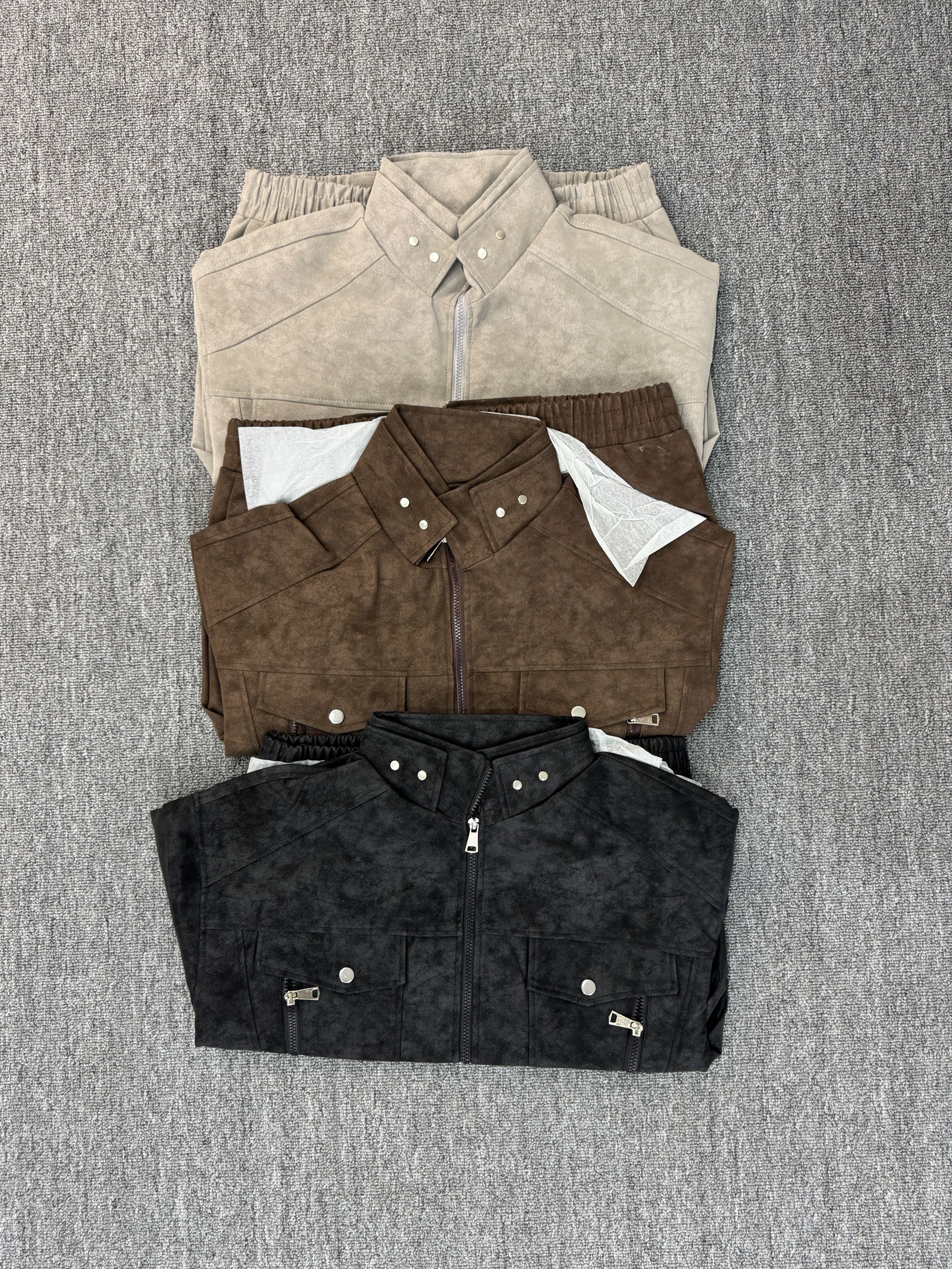 美式扎染机车服外套男秋季潮牌vibe复古pu皮夹克休闲痞帅工装上衣