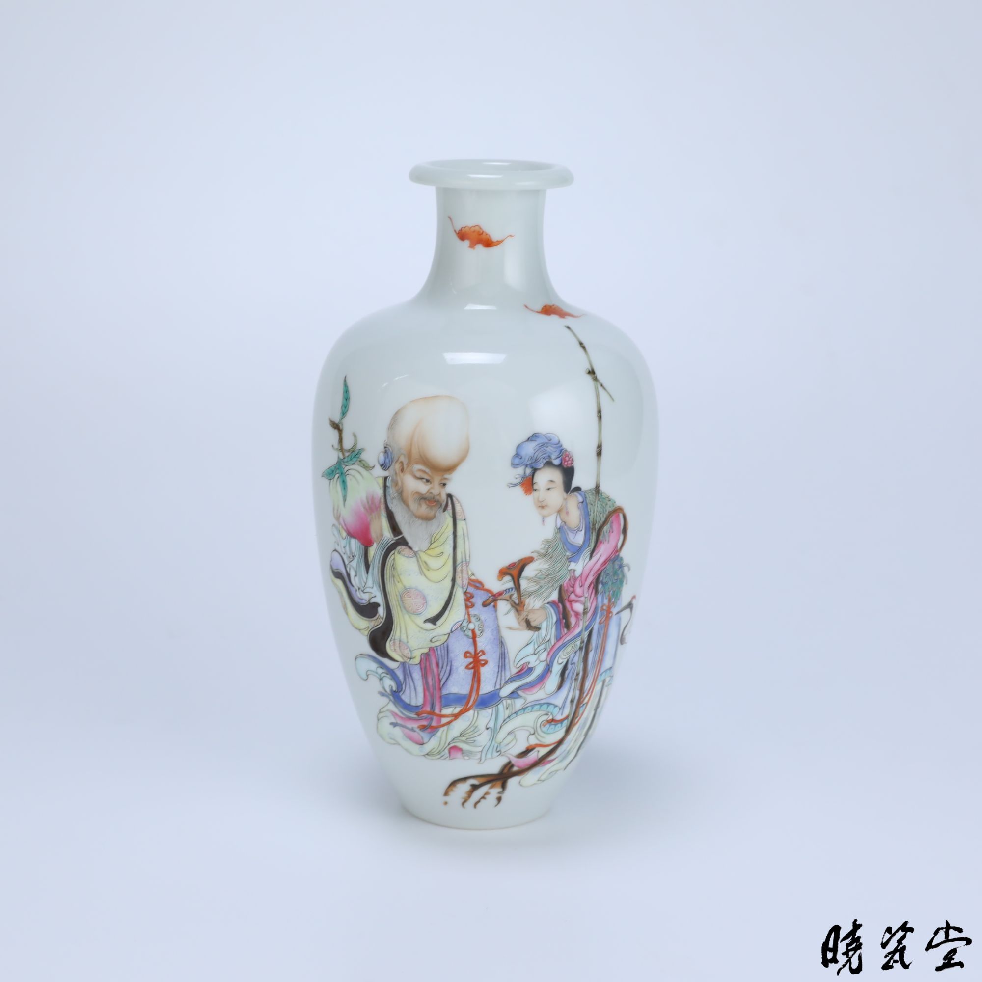 【晓瓷堂】民国 粉彩麻姑献寿纹瓶 QT250425