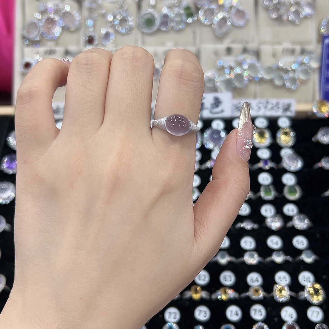 ^***～戒指银S925镶嵌萤石