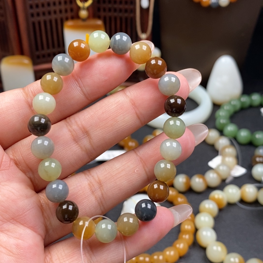 和田玉手串未镶嵌