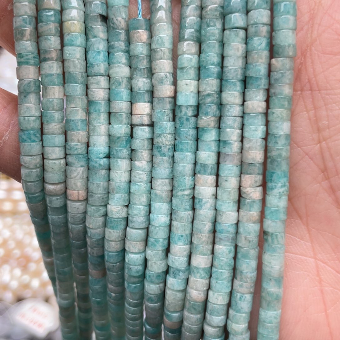 玛瑙/玉髓未镶嵌珠宝半成品天河石隔片1条卡4