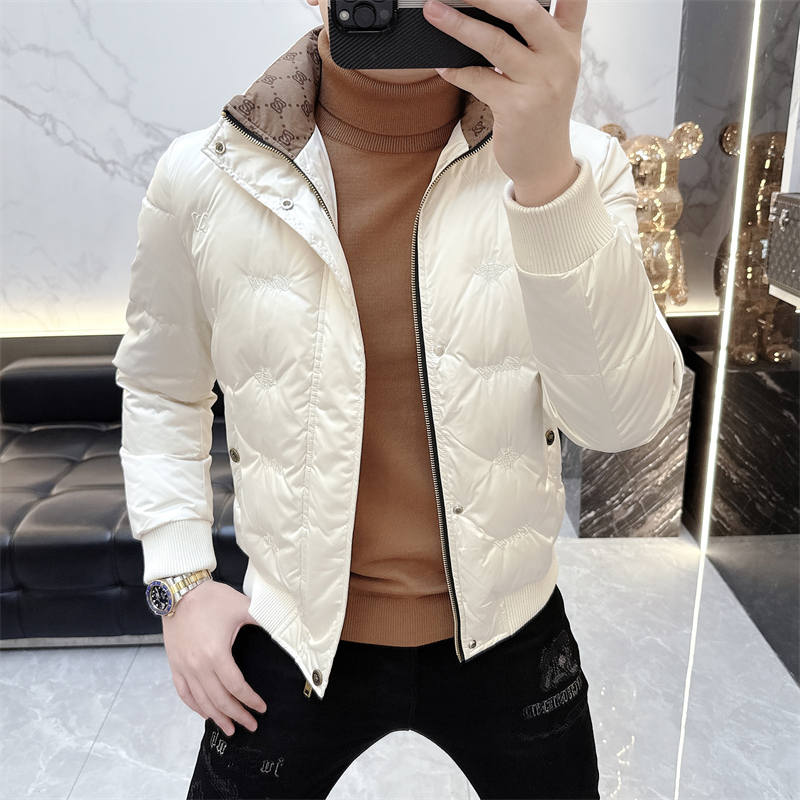 冰希重磅.潮品男士立领羽绒服修身保暖舒适休闲百搭2025冬季新款