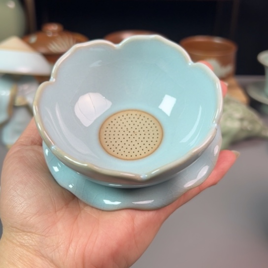 摆件莲花茶漏不带礼盒