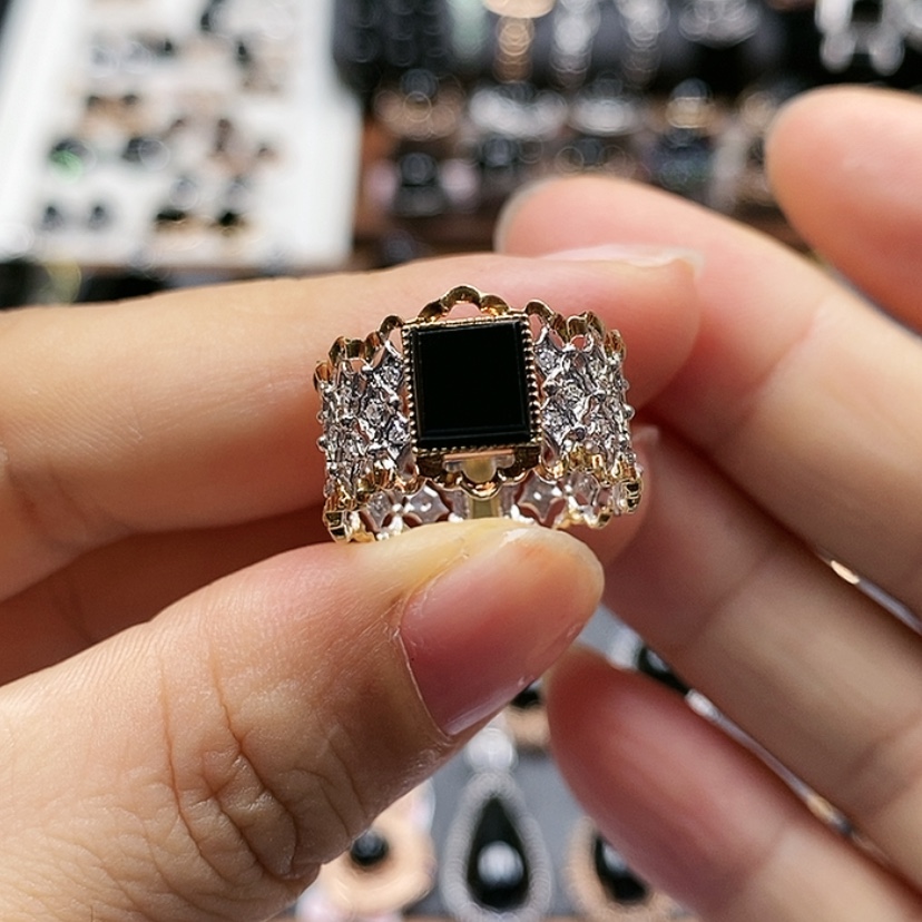 【闪购商品】翡翠戒指18K金镶嵌缅甸翡翠