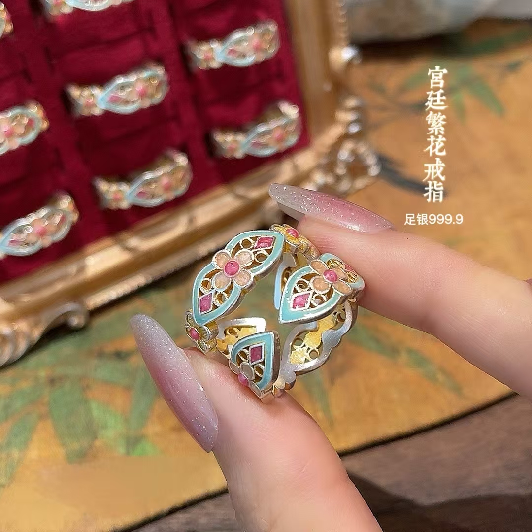 足银手镯 足银手镯 时尚款轻奢戒指【集合链接】【仟仟亿】