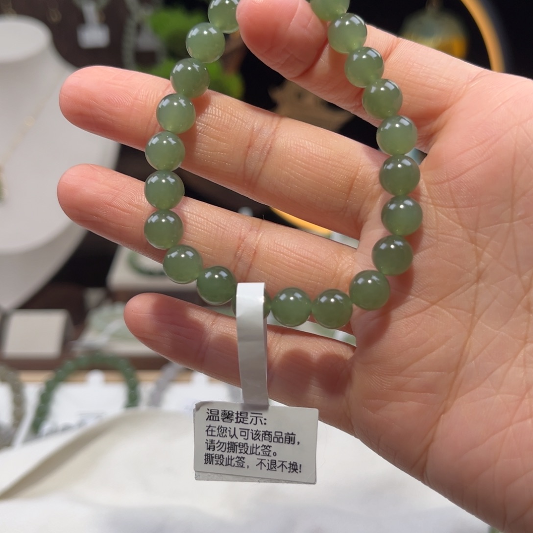 和田玉手链未镶嵌冰*手串