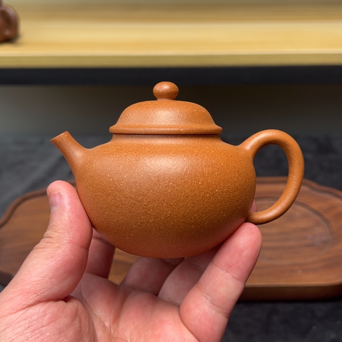 紫砂茶壶180金降坡掇只