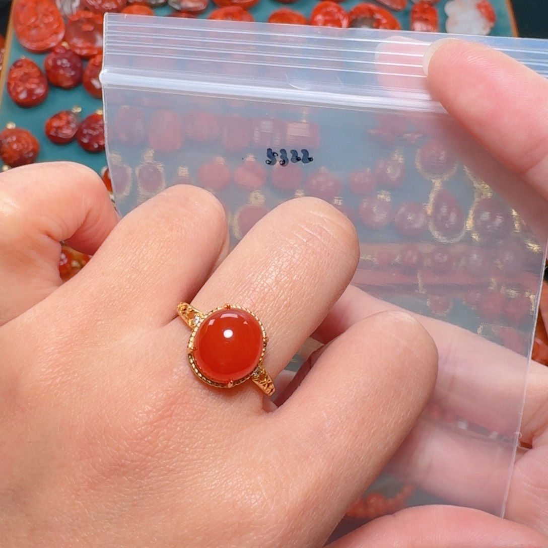 南红玛瑙南红 银S925镶嵌