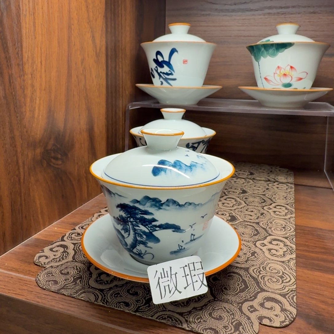 釉下彩纯手绘微瑕