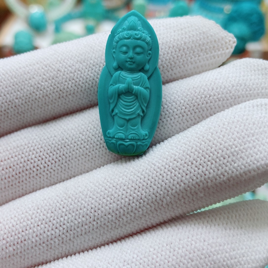 绿松石未镶嵌观音