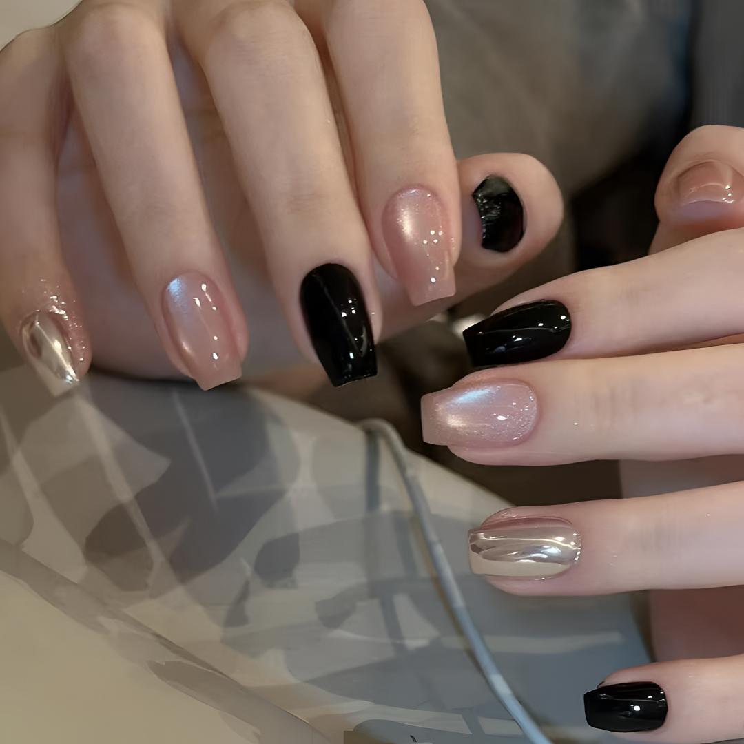 【梦露】新款简约裸色短款手工穿戴甲百搭显白高级感美甲