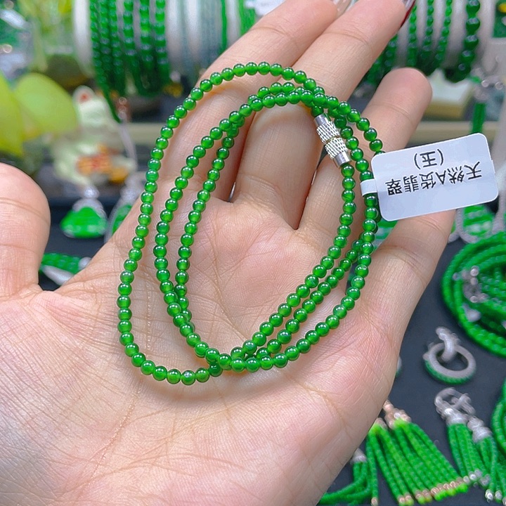 翡翠颈饰未镶嵌✨****赁圆珠项链3