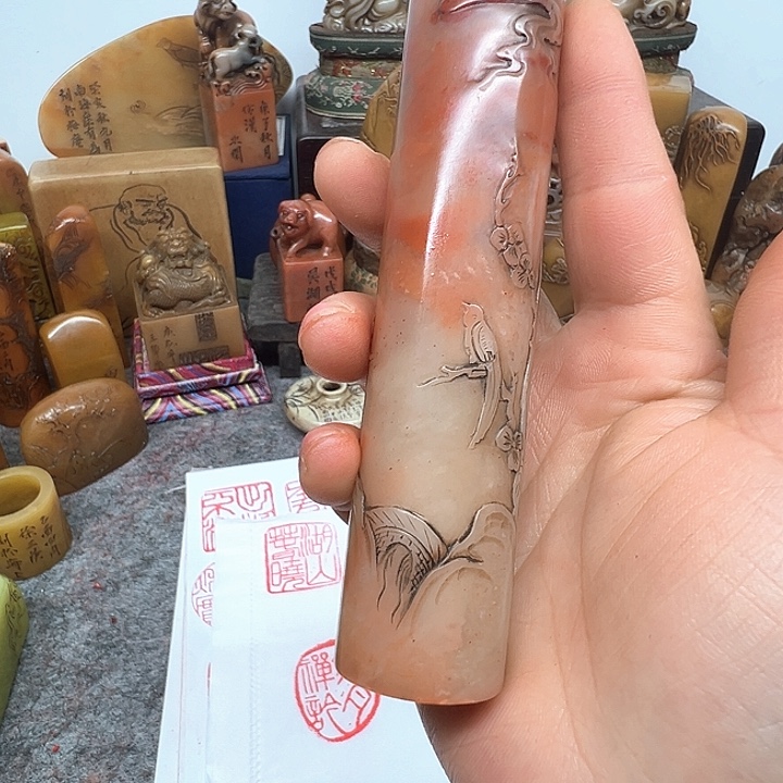 霄***霄昌化石印石手工制作工艺精湛