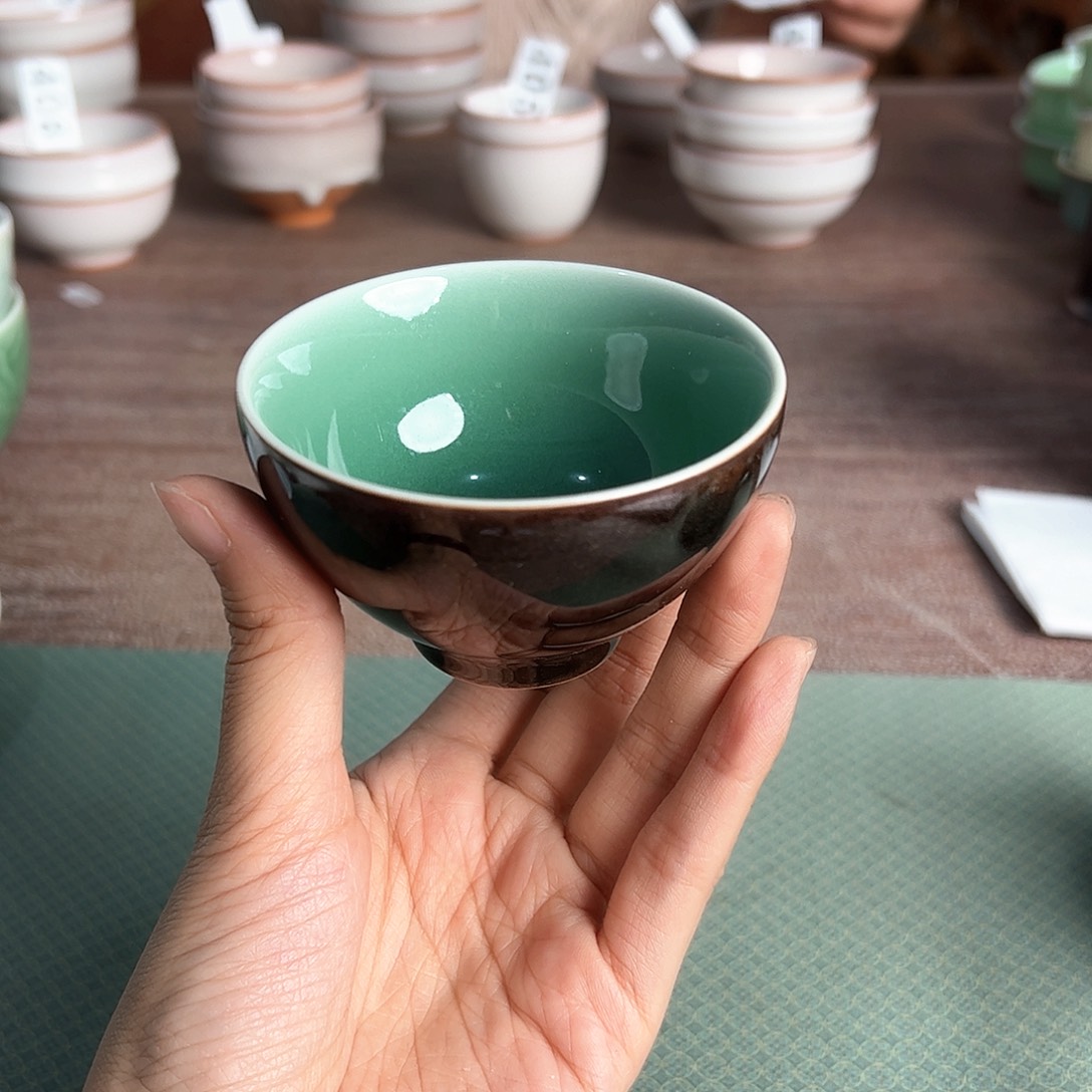 龙泉云间青瓷小米茶器