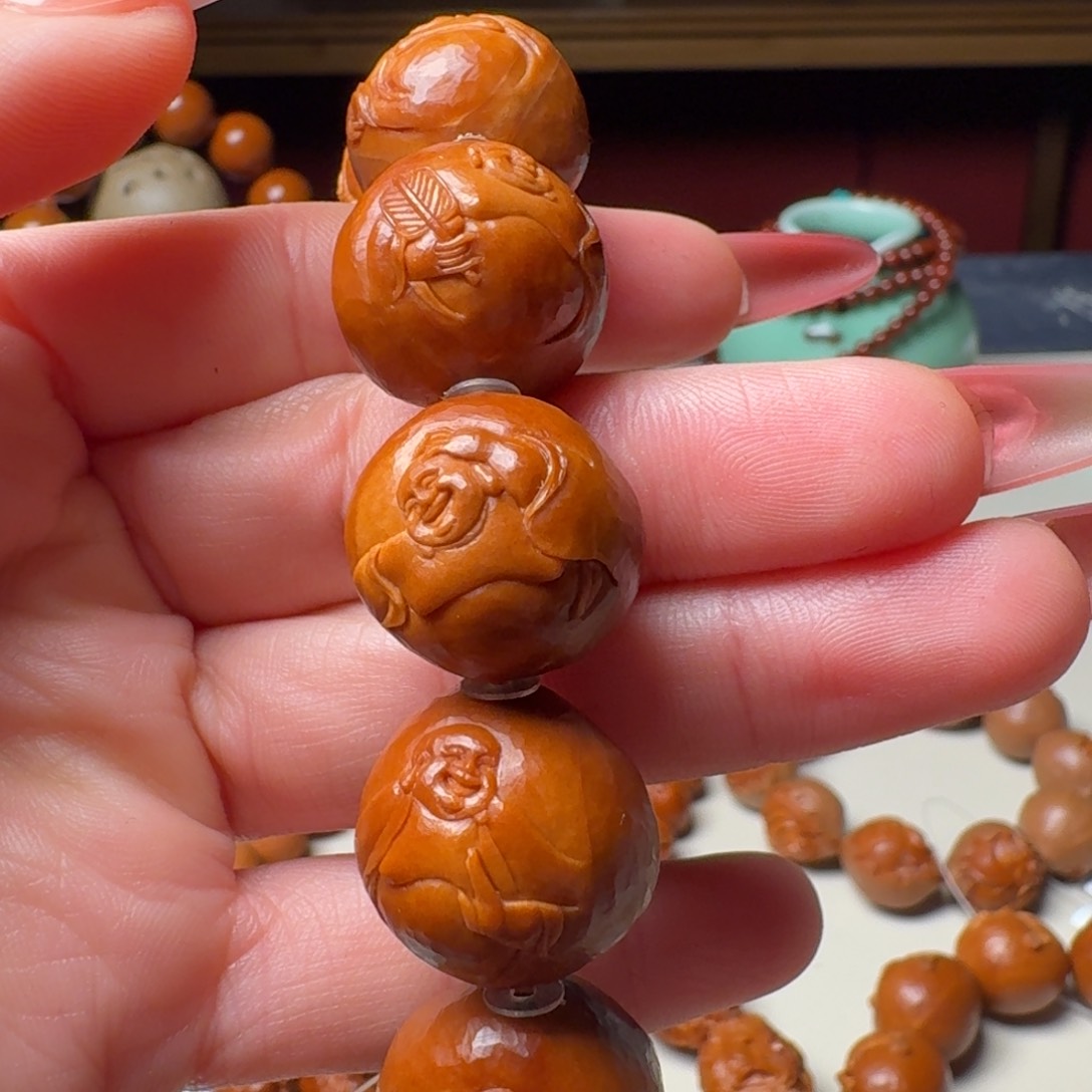 橄榄核手串/手链@*人手工弥勒