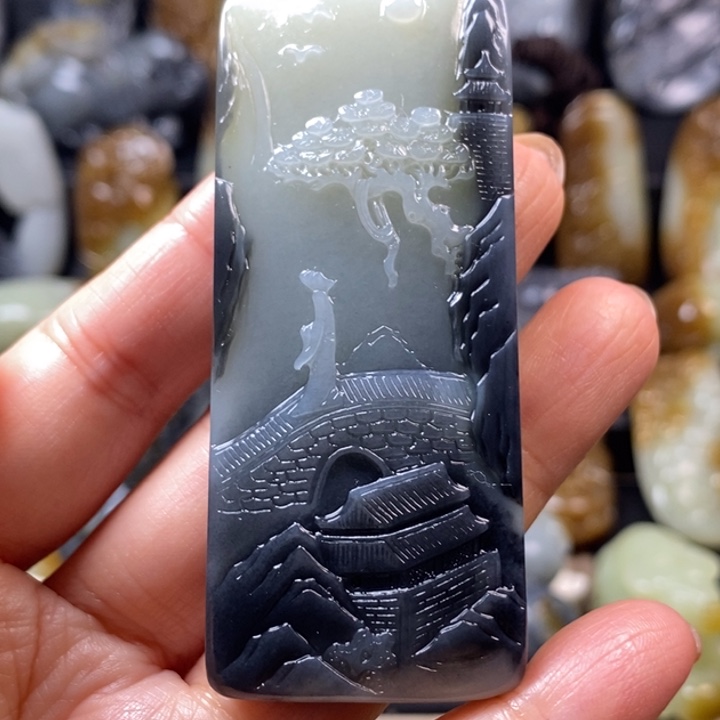 和田玉未镶嵌挂件