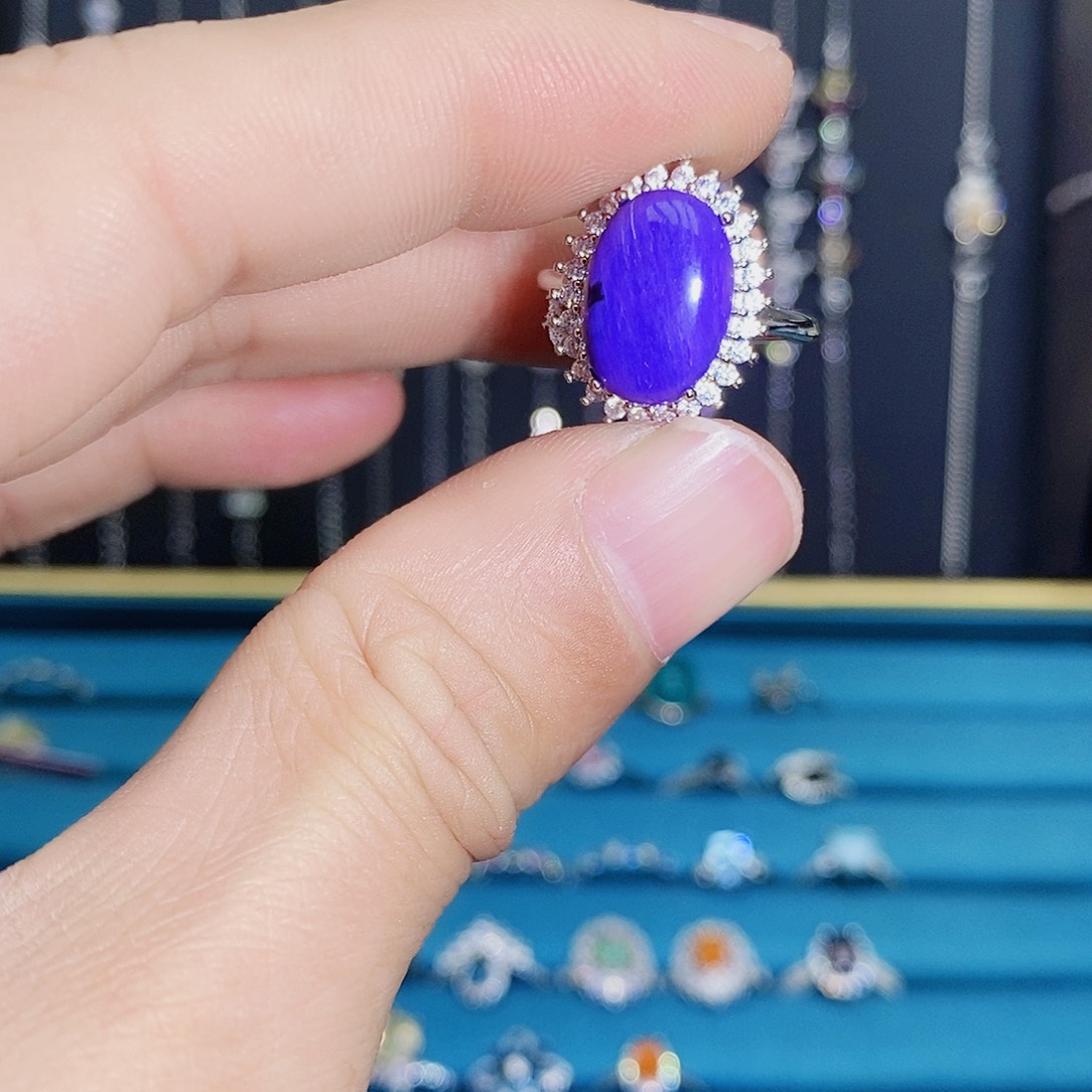 紫晶珠宝半成品银S925镶嵌