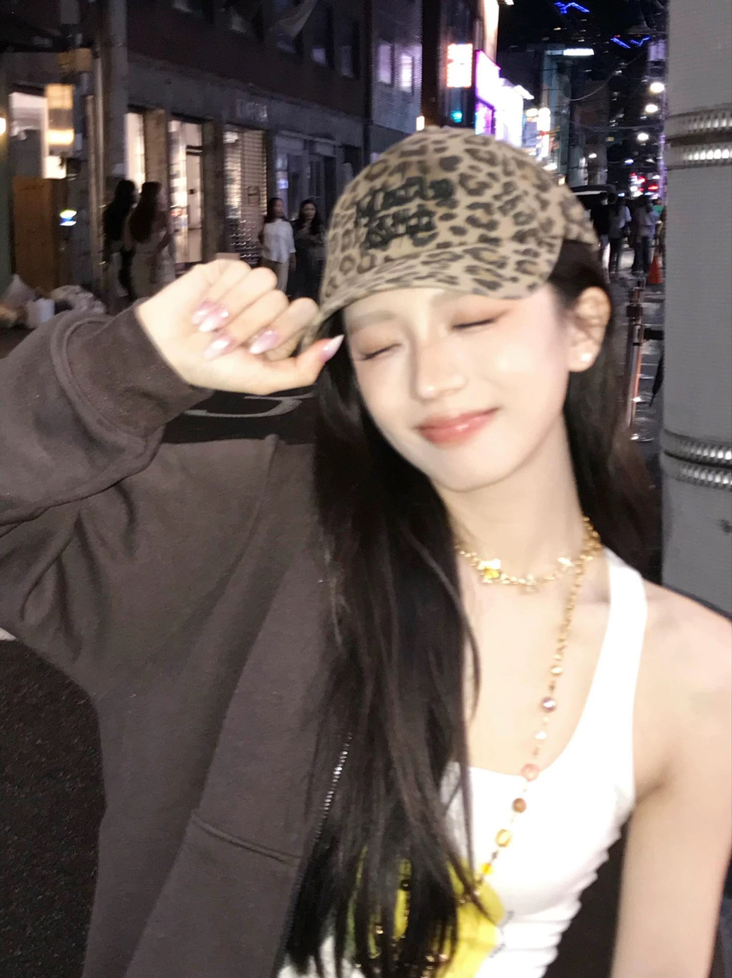 A479 高品质豹纹刺绣棒球帽氛围感