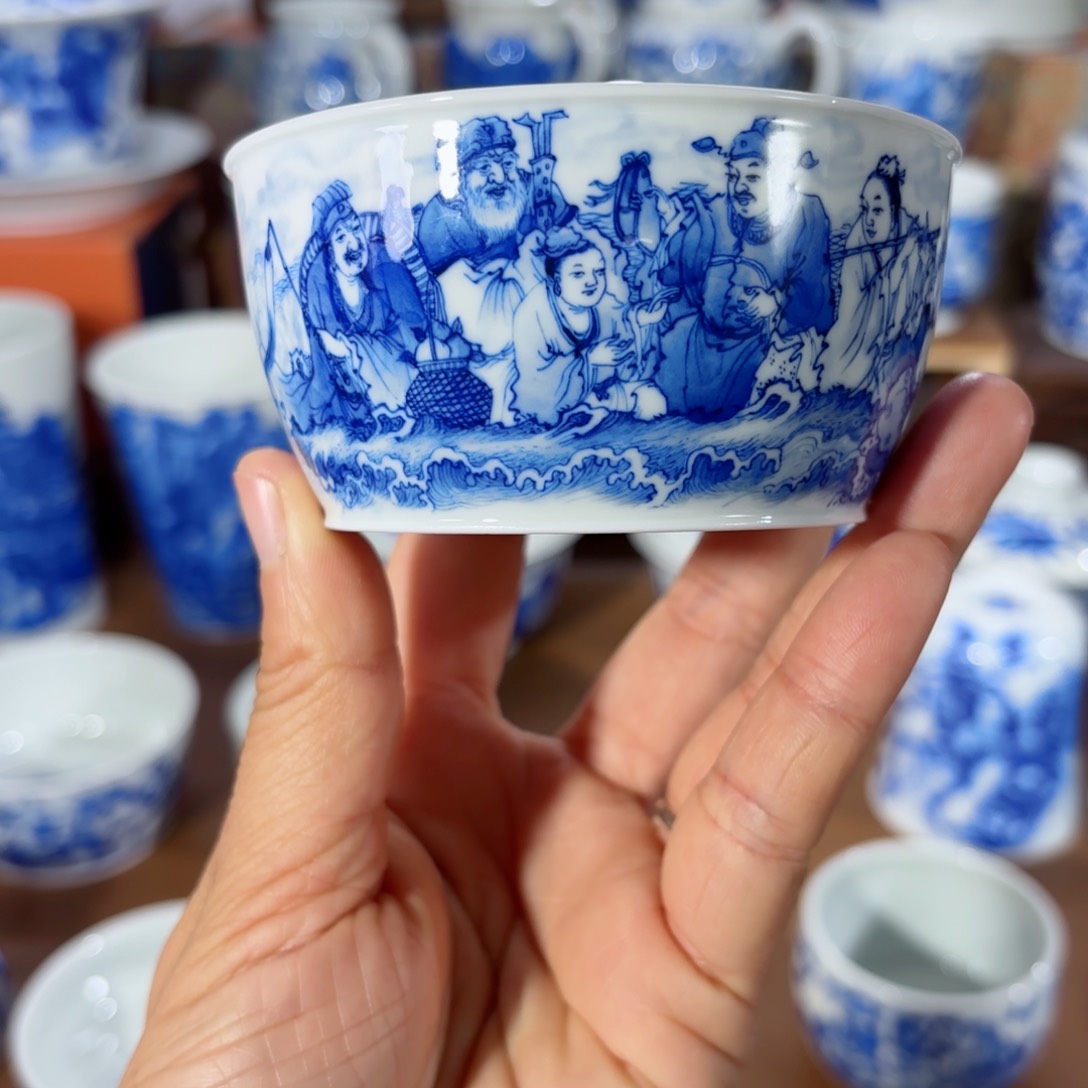 杯全手工全手绘陶瓷