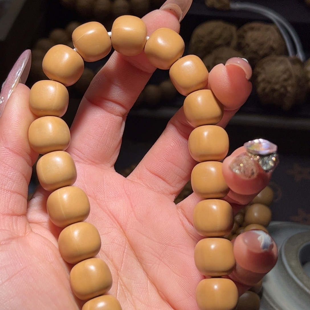 番***果猴头核桃吊坠11+龙岩料方糖面包手串全品无瑕无药