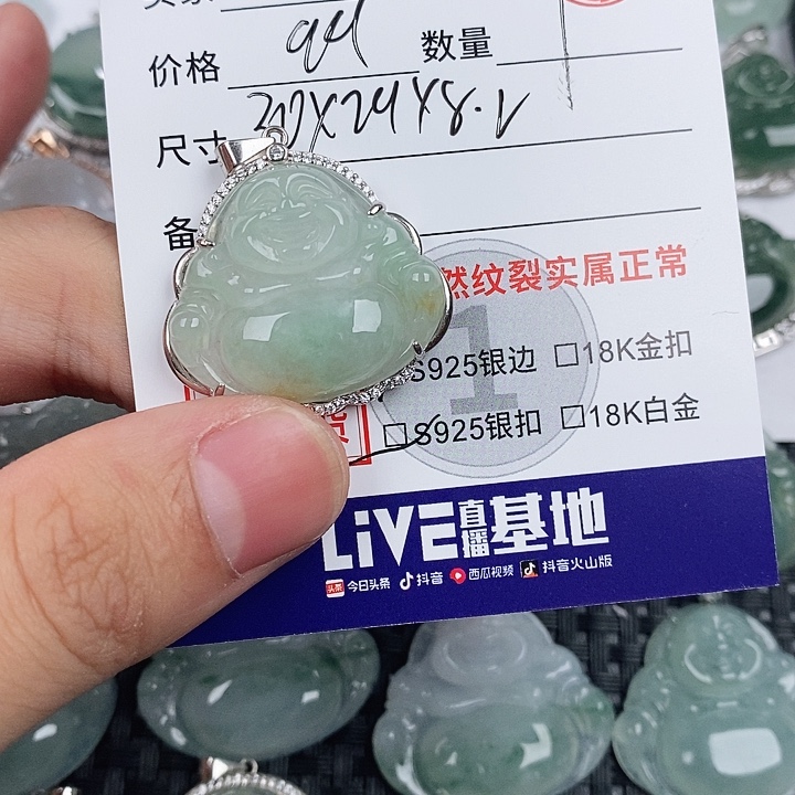 翡翠银S925镶嵌颈饰