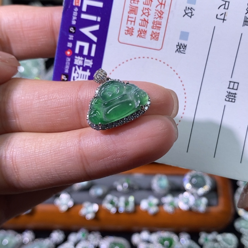 【闪购商品】翡翠颈饰银S925镶嵌天然
