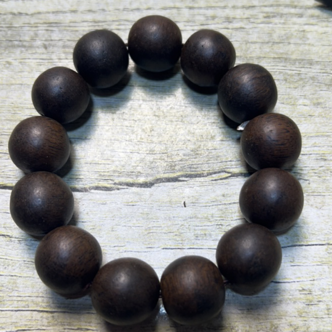 14 福来精选文玩沉香木作手串17mm