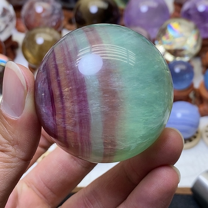 萤石糖果萤石球未镶嵌