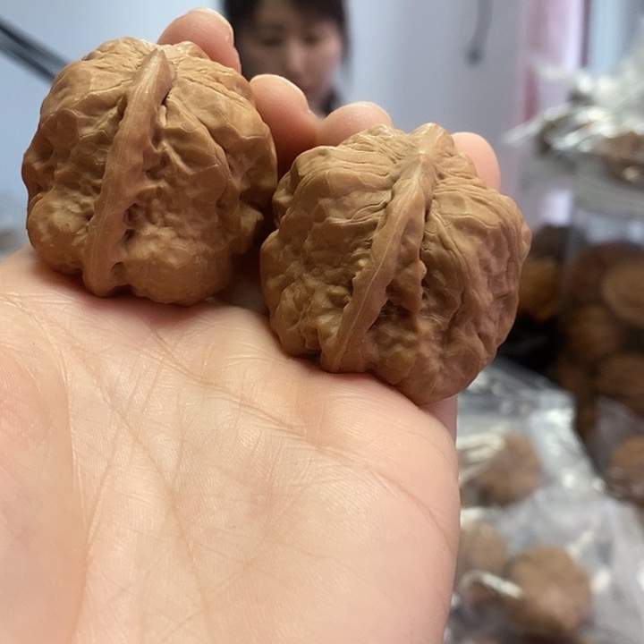 文玩核桃把件37/38一帆风顺红皮