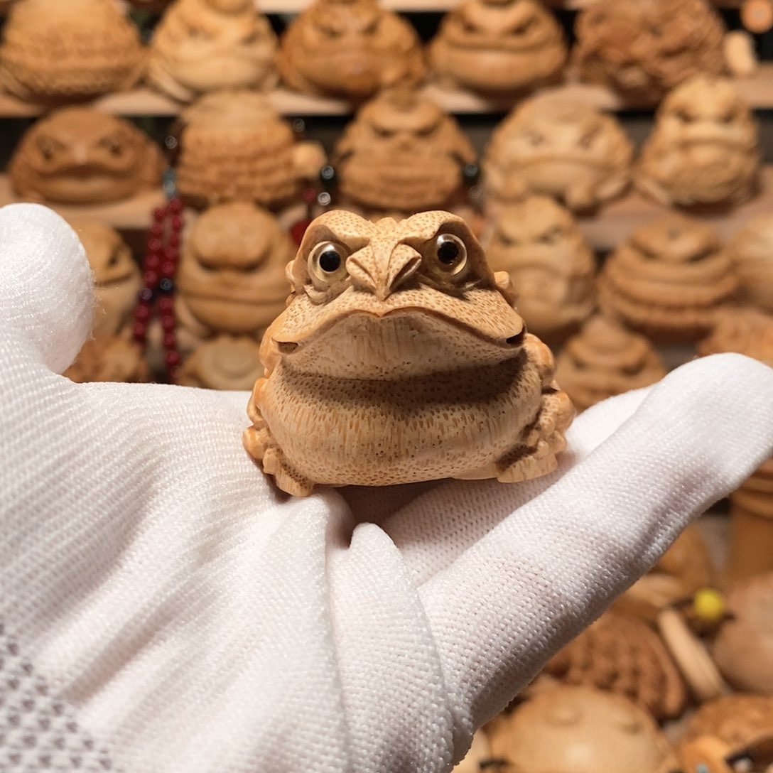 竹竹根雕金蟾竹根雕