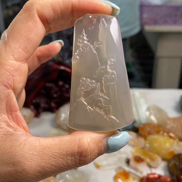 玛瑙/玉髓未镶嵌吊坠(不含链)