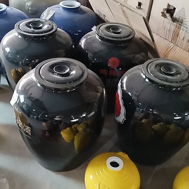 缸四个100斤酒坛带陶瓷盖