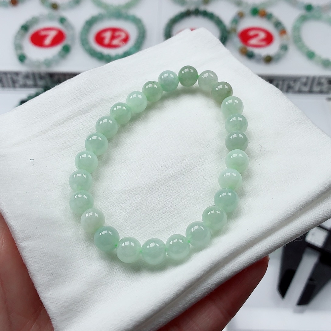 翡翠未镶嵌手链卡7（货尾）