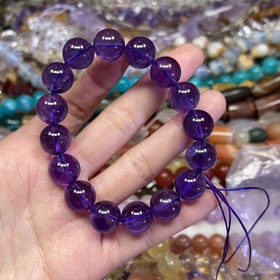 可***兔玛瑙/玉髓散珠乌拉圭紫水