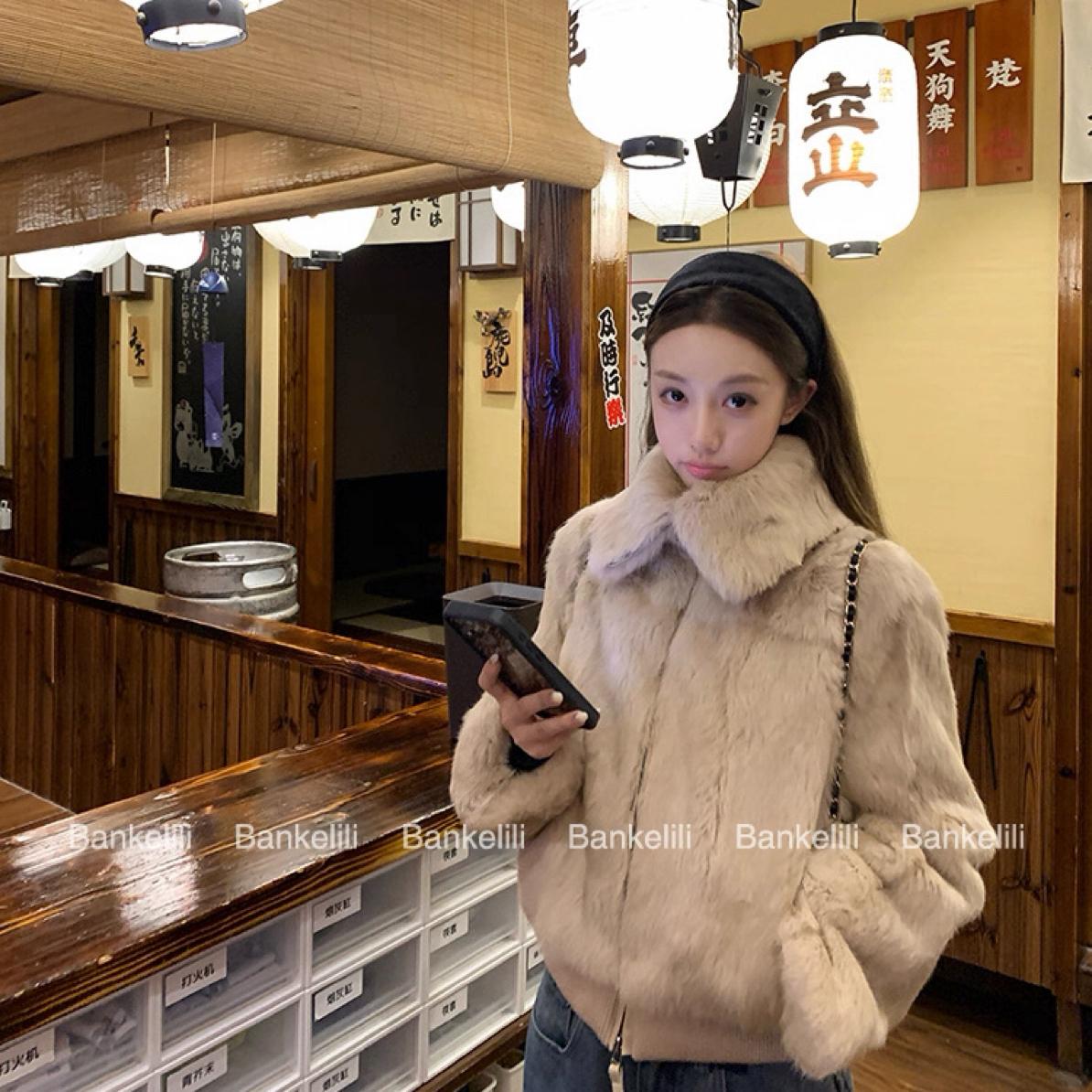 AHET【 Anna 】25新品兔毛皮毛一体外套