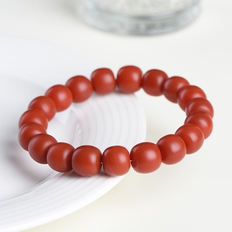 LL-005红色琉璃老型珠单圈手串