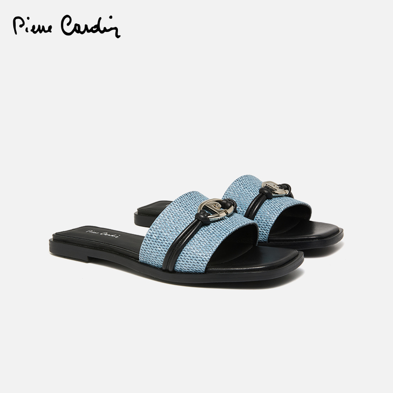 皮尔卡丹 Pierre Cardin 女鞋小牛皮织物凉鞋C52C2163