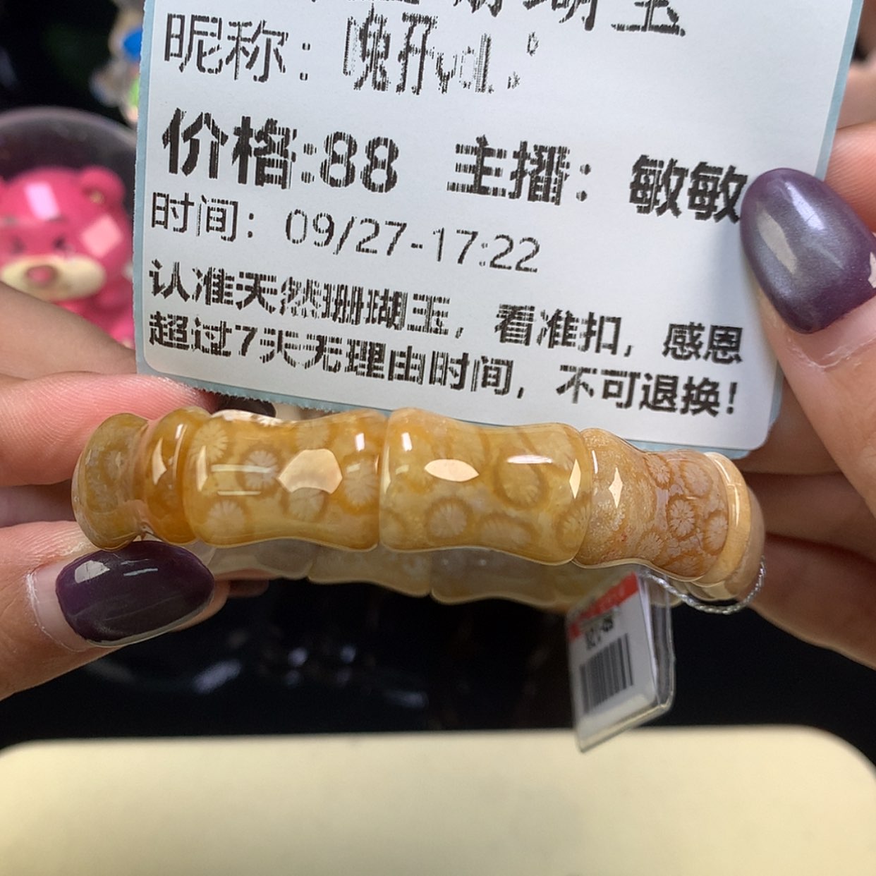【闪购商品】颈饰未镶嵌硅化珊瑚（珊瑚玉）ᨳ****