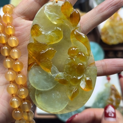 岫玉挂件未镶嵌挂件