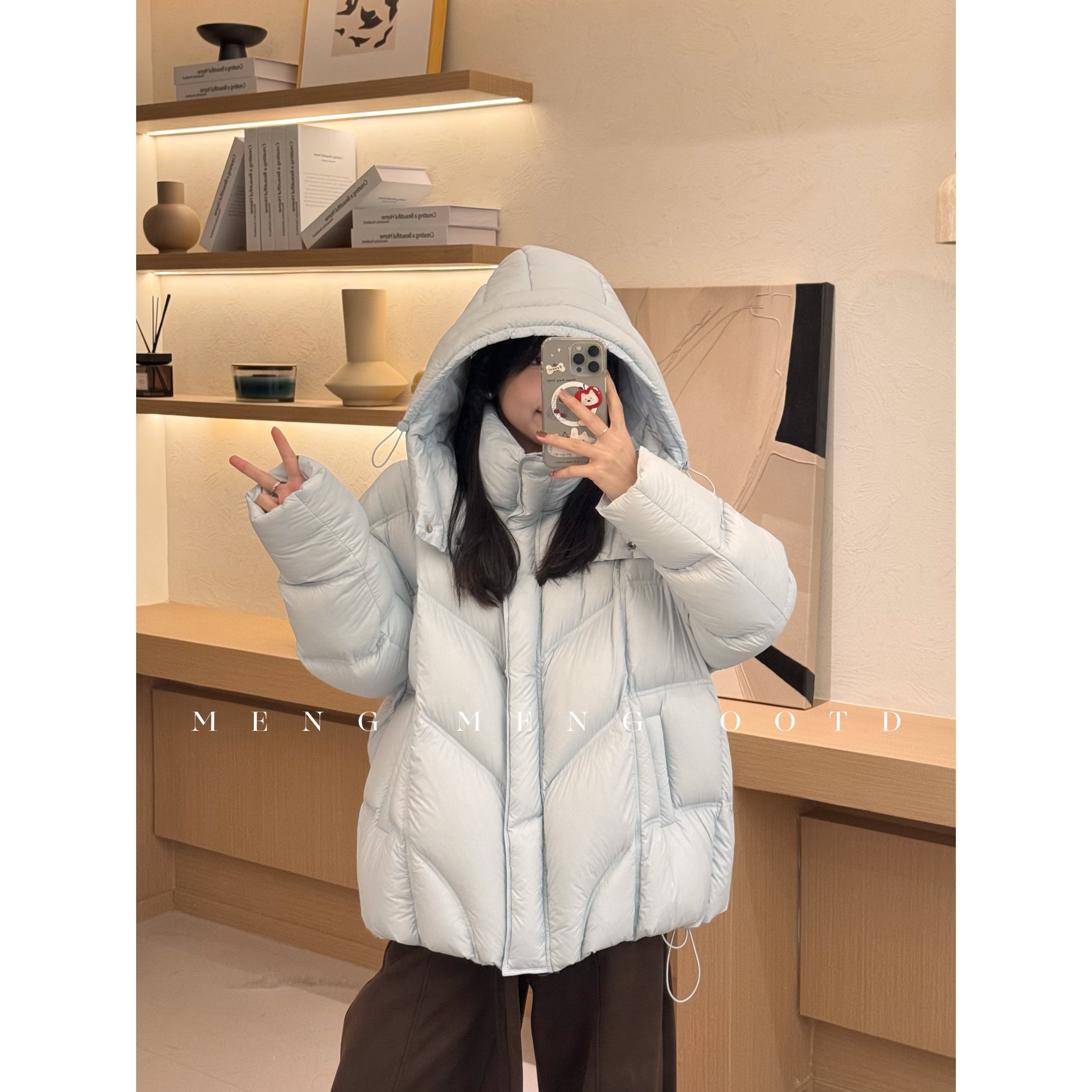 萌萌【蓝鲸屿】2025新款上新气质显白90白鸭绒羽绒服