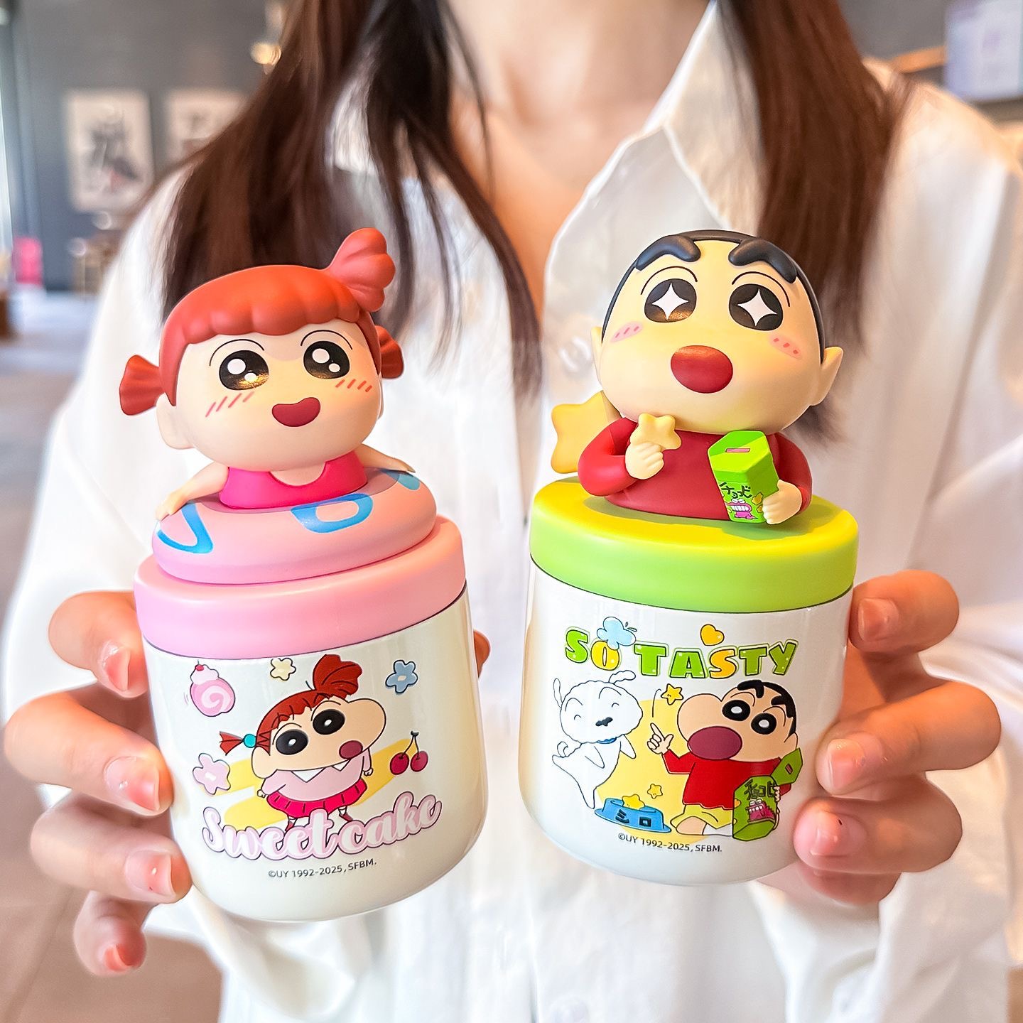 【富婆四拆指定隐藏】盲盒INS316蜡笔小新卡通动漫双饮网红保温杯