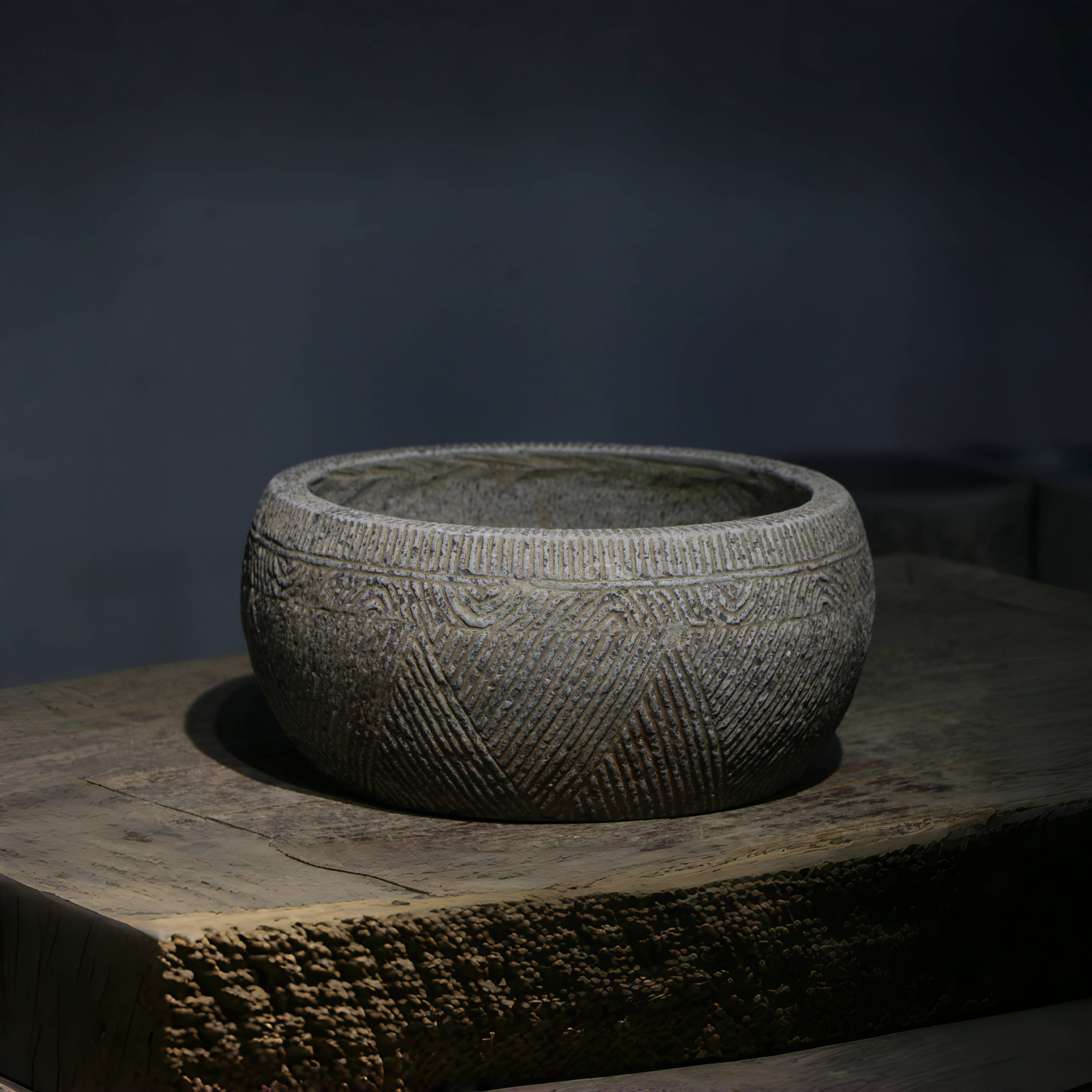 石盆石缸青石雕刻石头缸