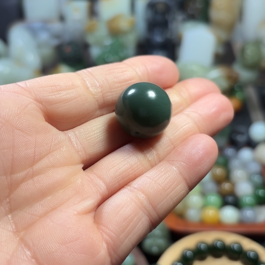 和田玉珠子未镶嵌洋*海