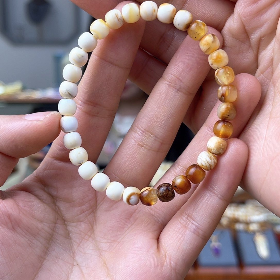 琥珀裸石未镶嵌蜜蜡手串6.5mm