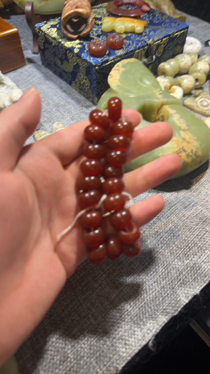 河磨奇石珠子型件