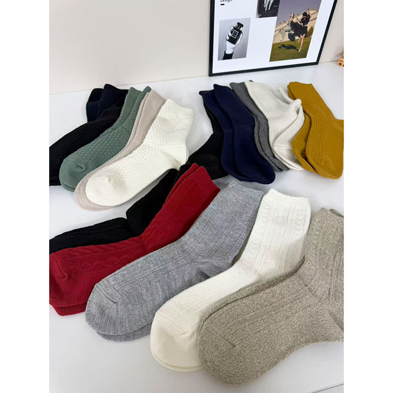 【百万严选】日单！轻暖系列 U羊毛混纺秋冬厚袜 中筒~ A12305