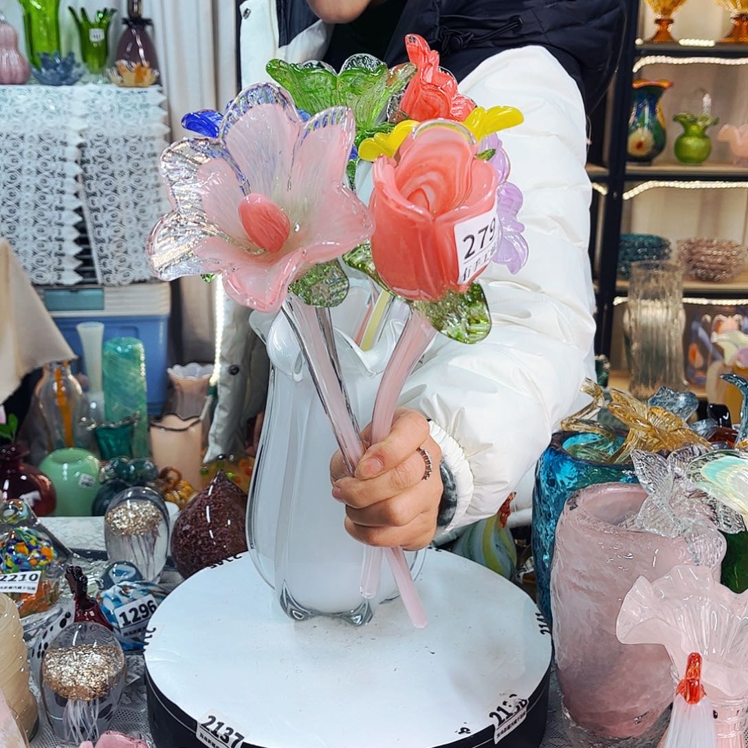 唯***美琉璃花瓶摆件家悦