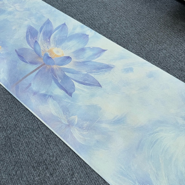 【纳米蓝莲花长卷】大风堂特制涂层半生熟书法国画作品宣纸