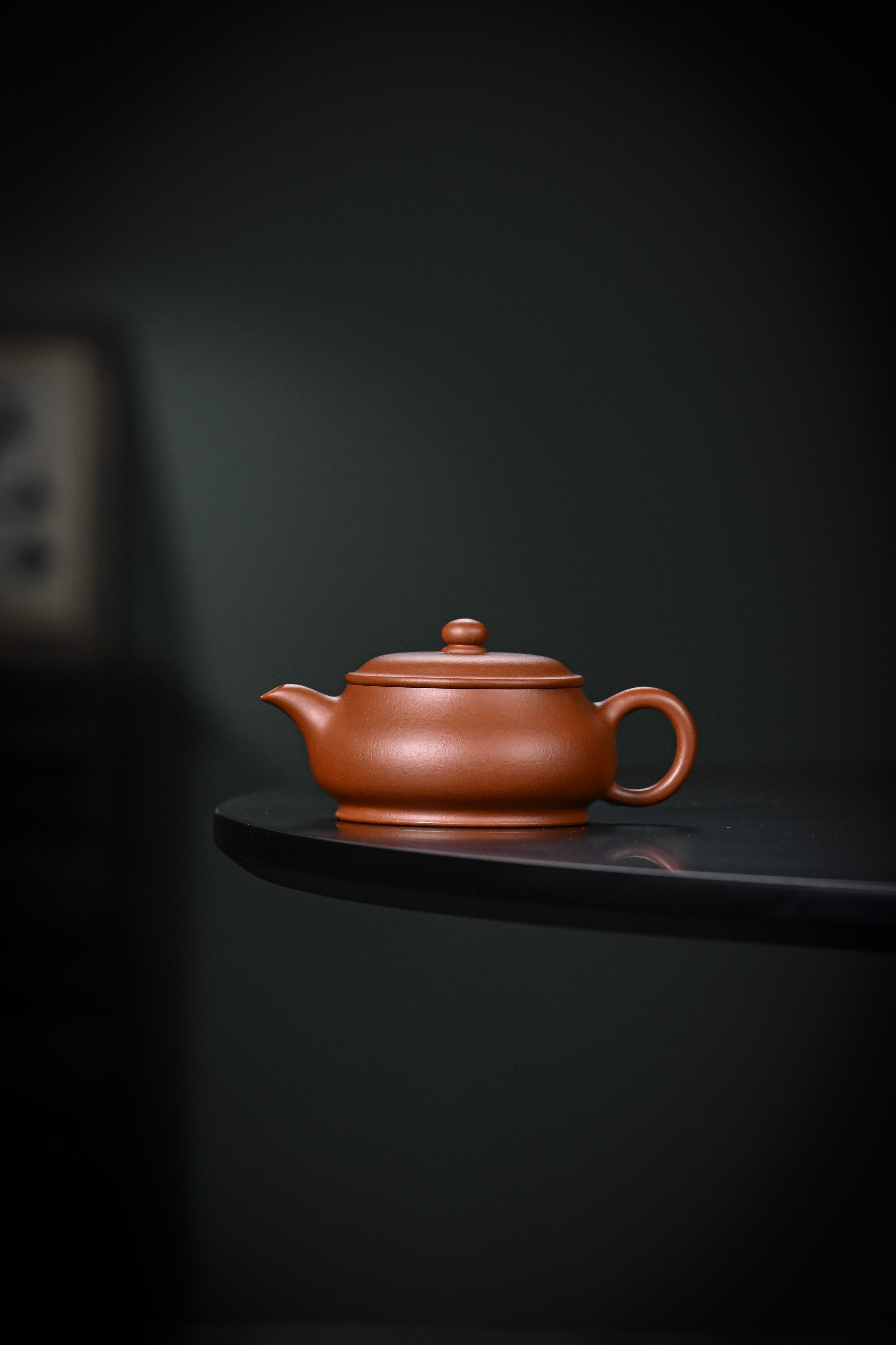 【朱泥·明炉壶】宜兴原矿朱泥手制精美明炉壶140CC