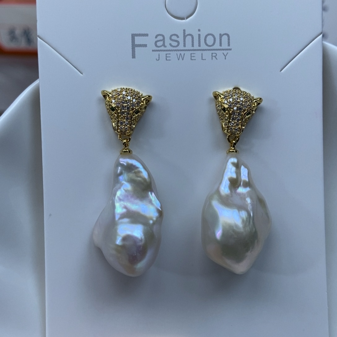 淡水珍珠耳环合金特价516